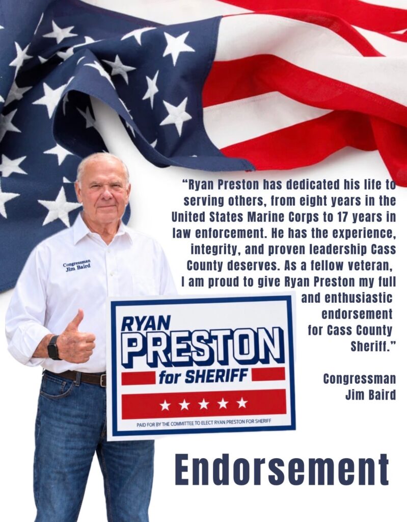 Endorsement from Congressman Jim Baird
