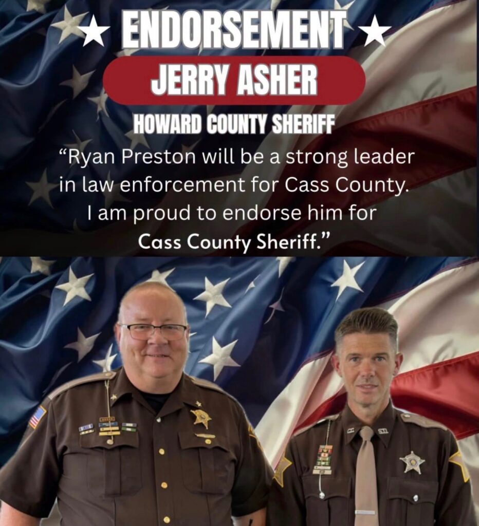 Endorsement from Jerry Asher, Howard County Sheriff